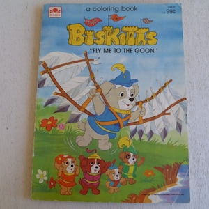 Hanna Barbera Biskitts Colorin Book "Fly Me To The Goon" 1984