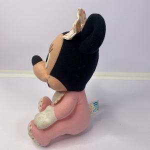 Peluche Minnie Mouse rose Disney bébés vintage 9 po. de haut Playskool Hasbro image 3