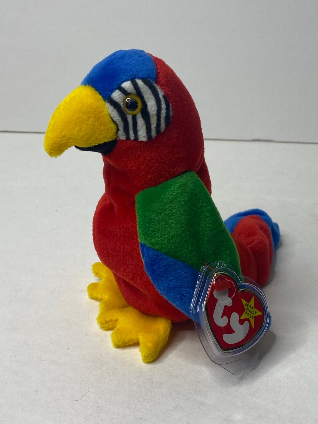 希少 Ty Jabber the Parrot ビーニーベイビー ぬいぐるみ オウム タグ