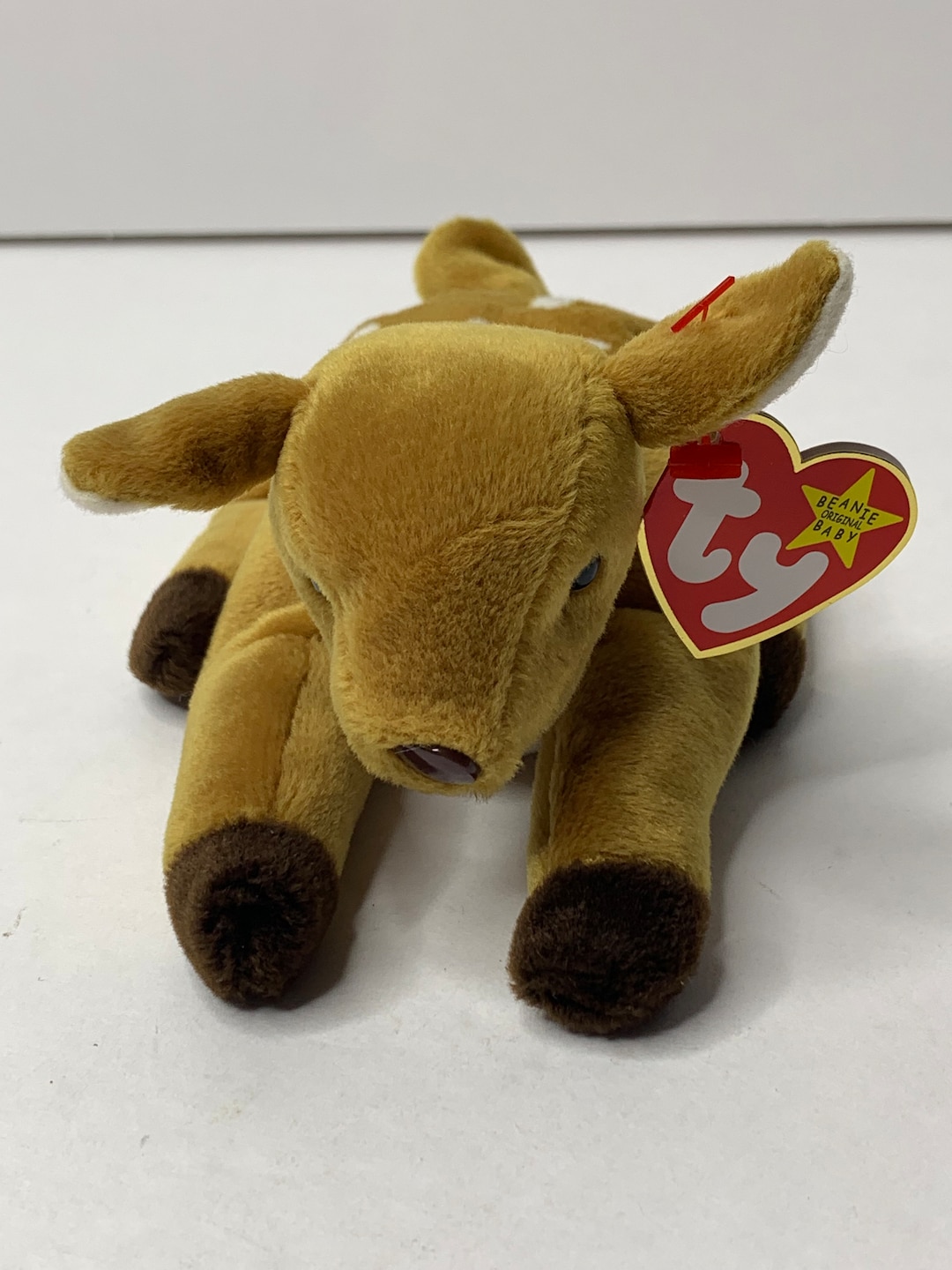 Ty Beanie Babies Plush Deer whisper 7 Long 1998 Stuffed Animal Toy With ...