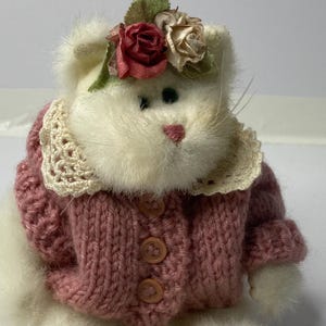 Ty Attic Treasures Plush Jointed Cat 9" Tall 1993 Stuffed Animal Toy