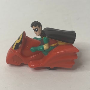 D C Comic Batman Robin Figure Cake Topper 2 Tall x 3 Long 1993 image 1