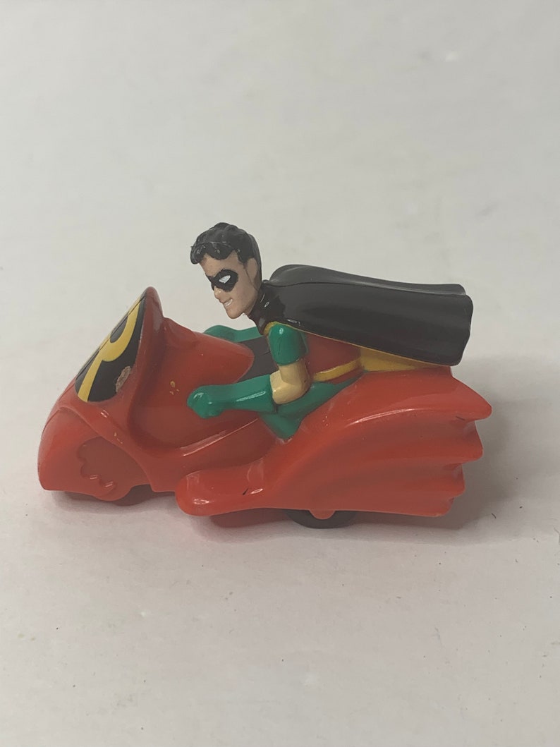 D C Comic Batman Robin Figure Cake Topper 2 Tall x 3 Long 1993 image 1