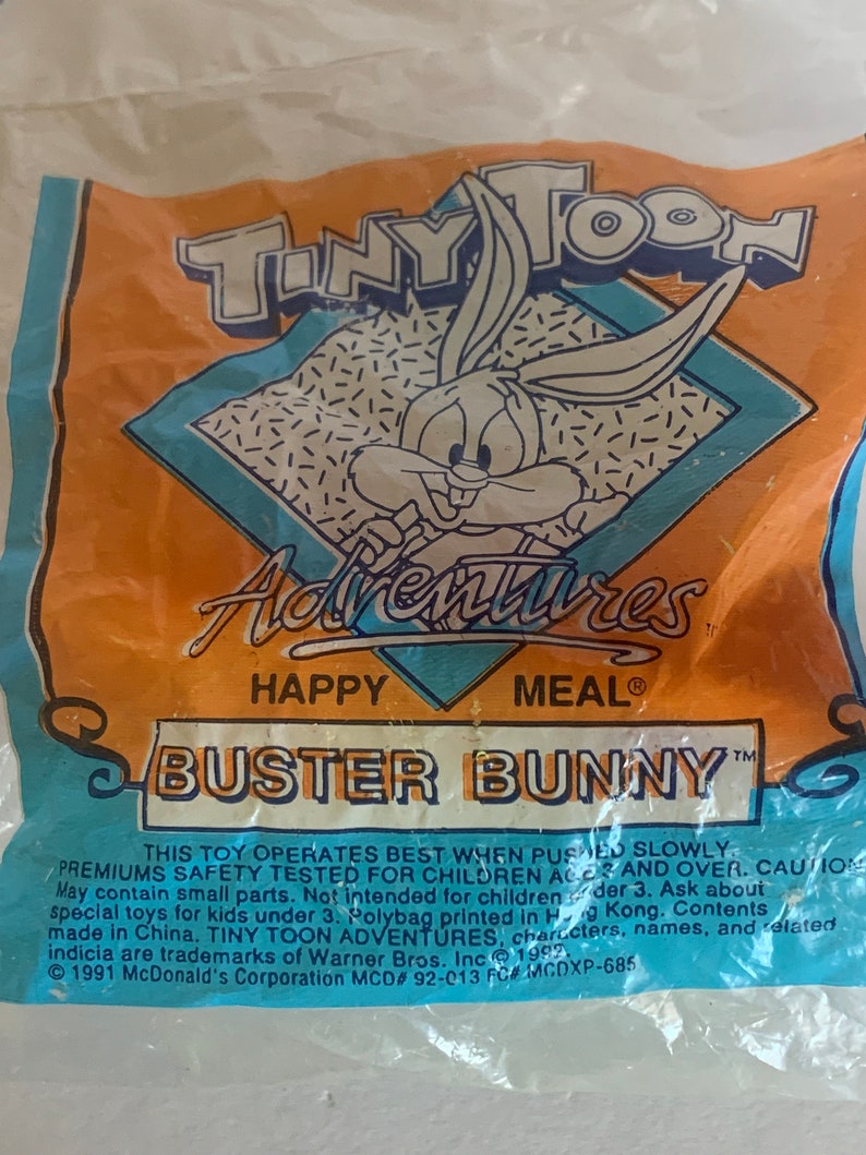 Winziger Toon Buster Bunny Buntes Donut Happy Meal von Warner Bros NIP. Bild 2