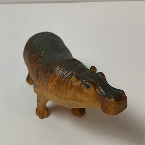 Mini Africa Hippopotamus Hippo Vintage Adorable Figurine Cake Topper 4.5&quot; Long 1998