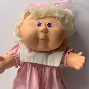 Cabbage Patch Kids Mattel Hard Body Blond Hair Violet Eyes Doll 12&quot; Tall 1983