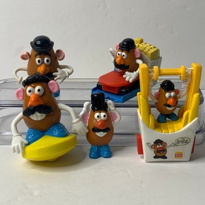 Mr. Potato Head Set of 4 Burger King Kids Meal Toys 3.25&quot; Tall 1998 Hasbro