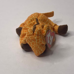 Ty Twigs the Giraffe Teenie Beanie Plush Giraffe W/ Tags 5&quot; Long 1999 Stuffed Animal Toy McDonalds Happy Meal Toy