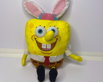 Peluche lapin de Pâques Bob l'éponge 30,5 cm (12 po.) de haut 2004 Viacom
