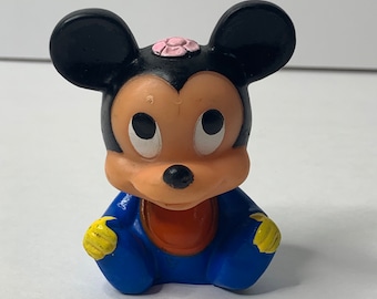 Adorno para tarta de Mickey Mouse, juguete de goma antiestrés de Disney, 8,9 cm de alto, Mattel