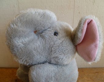 Animal Express Plush Elephant Puppet 11" Tall 1978 * SKU 19