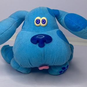 Blue&#39;s Clues Plush Dog Tyco 7.5&quot; Tall 1997 Stuffed Animal Toy Does Not Talk