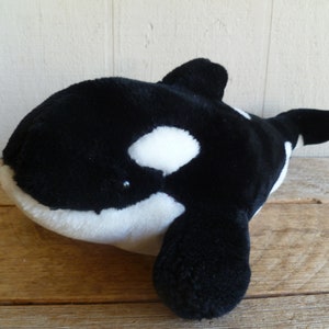 Sea World Plush Orca "Killer Whale" 15" Long Stuffed Animal Toy