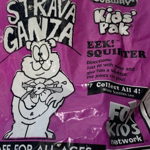 Subway Eek Strava Ganza Cat Squirter 3" Tall 1997 NIP