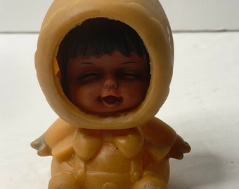 Moody Cuties Eskimo 3 Faced Doll Rubber Toy Hong Kong 5" Tall 1950's