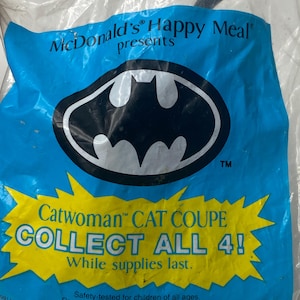 Batman Animations Cat Woman Car Cake Topper 1991 McDonalds New in Package