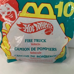 McDonalds Hot Wheels Fire Truck Happy Meal Toy 1997 NIP Vintage