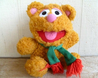 Muppet Plush Baby Fozzie Bear 8&quot; Tall 1987 Stuffed Animal Toy McDonalds