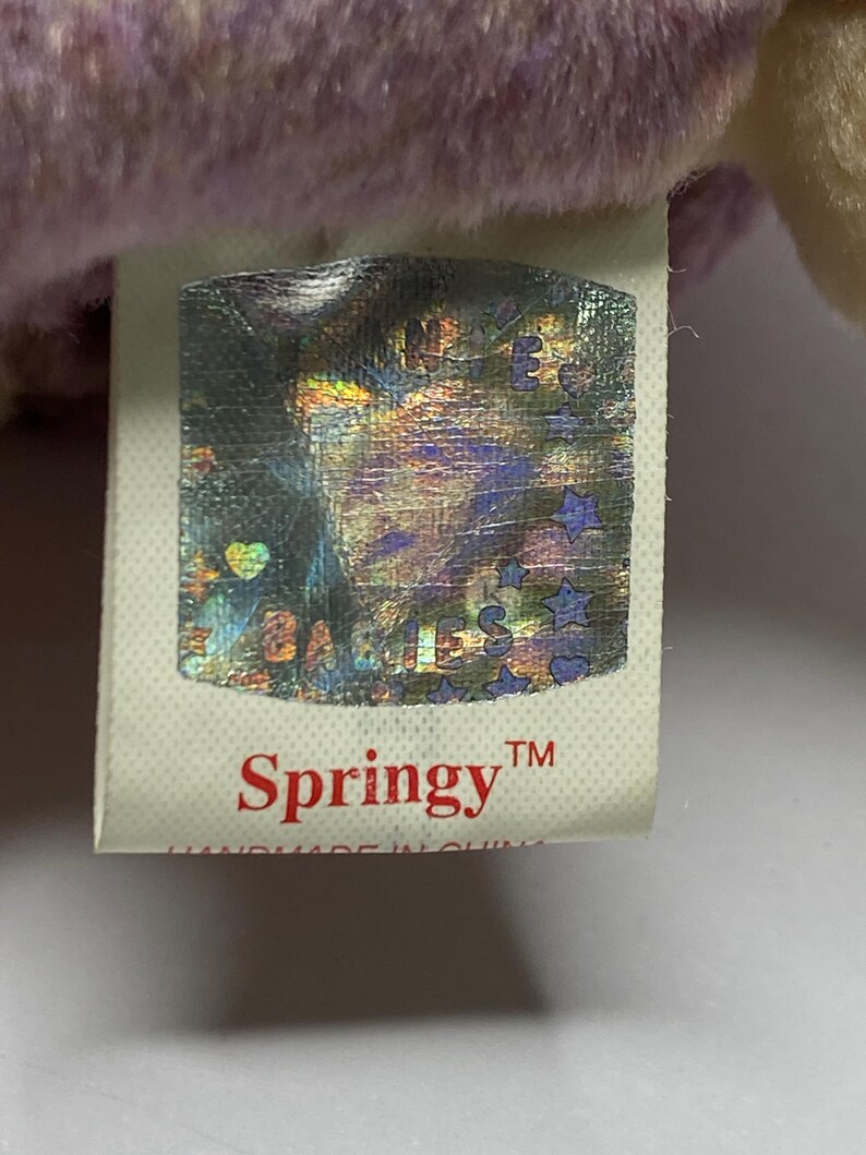 Ty Springy Ty Springy the Rabbit Beanie Babies Plush Purple Bunny Rabbit 8