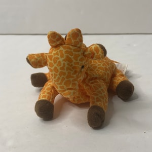 Ty Twigs the Giraffe Teenie Beanie Plush Giraffe 6&quot; Long 1998 Stuffed Animal Toy McDonalds Happy Meal Toy