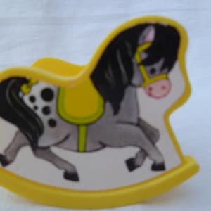 Fisher Price Little People Yellow Rocking Horse 2&quot; Tall 1972