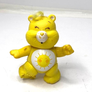 Care Bears Funshine Bear PVC Cake Topper 3.5&quot; Tall Damaged Foot