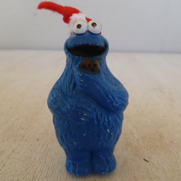 Sesame Street Cookie Monster Santa Miniature Cake Topper