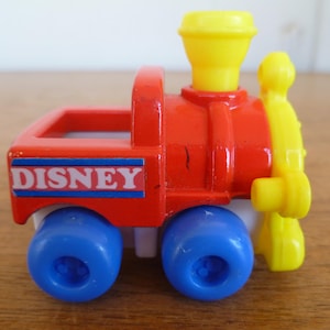 Disney Red Metal Train Engine Vintage Approx 2.5&quot; X 1&quot;