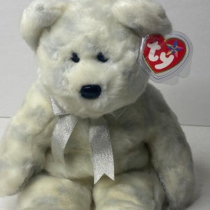 Ty The Beginning Bear Beanie Buddies Plush Teddy Bear W/ Tags 14&quot; Tall 2001 Stuffed Animal Toy