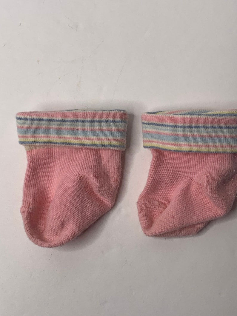 Cabbage Patch Kids White Pink Stripes Doll Socks - Etsy