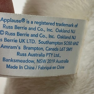 Applause Plush Bunny Rabbit W/ Baby Bunny 7