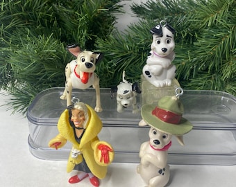 Disney 101 Dalmatians Christmas Ornaments Set of 5 Cruella De