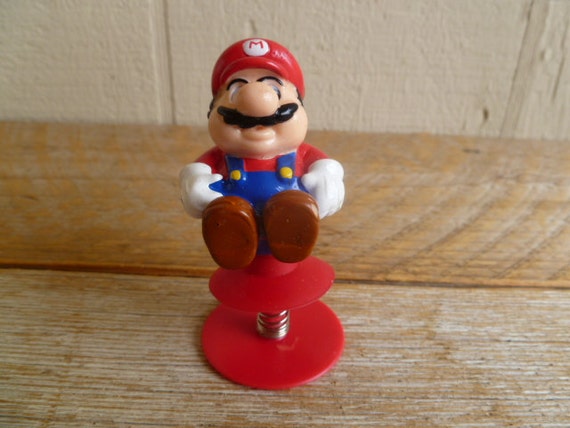 スーパーマリオブラザーズ 任天堂 マリオ 吸盤付き 高さ3インチ 1989年