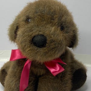 Dakin Misty the Dog Plush Lab Puppy Dog 9&quot; Tall 1986 Stuffed Animal Toy
