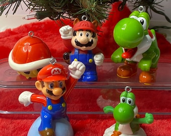 　クリスマスオーナメント6個セット スーパーマリオオーナメント6個セット 木製クリスマスデコレーション