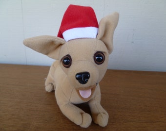 Taco Bell Chihuahua, Advertising, Christmas Santa Hat Applause Plush NON WORKING