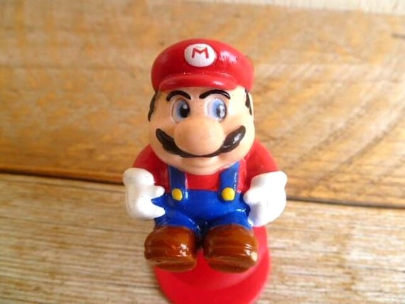 スーパーマリオブラザーズ 任天堂 マリオ 吸盤付き 高さ3インチ 1989年