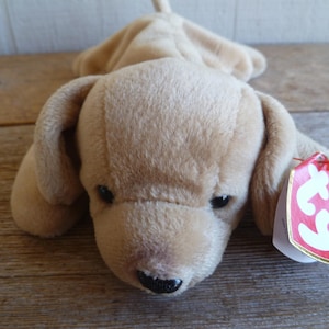 Ty Fetch the Golden Retriever Beanie Babies Pluche Golden Retriever-hond met tags 8" lang 1998 knuffeldier speelgoed