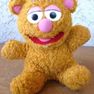 Muppet Baby Plush Fozzie Bear McDonalds 8&quot; Tall 1987 Stuffed Animal Toy