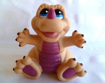 Disney's Dinosaurs Baby Sinclair Dinosaur Vinyl Figurine Television Cartoon Vintage 4.25" Tall 1992
