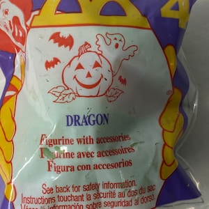 McDonalds McNugget &quot;Dragon&quot; Happy Meal Toy NIP Hard to Find All 3 Pieces
