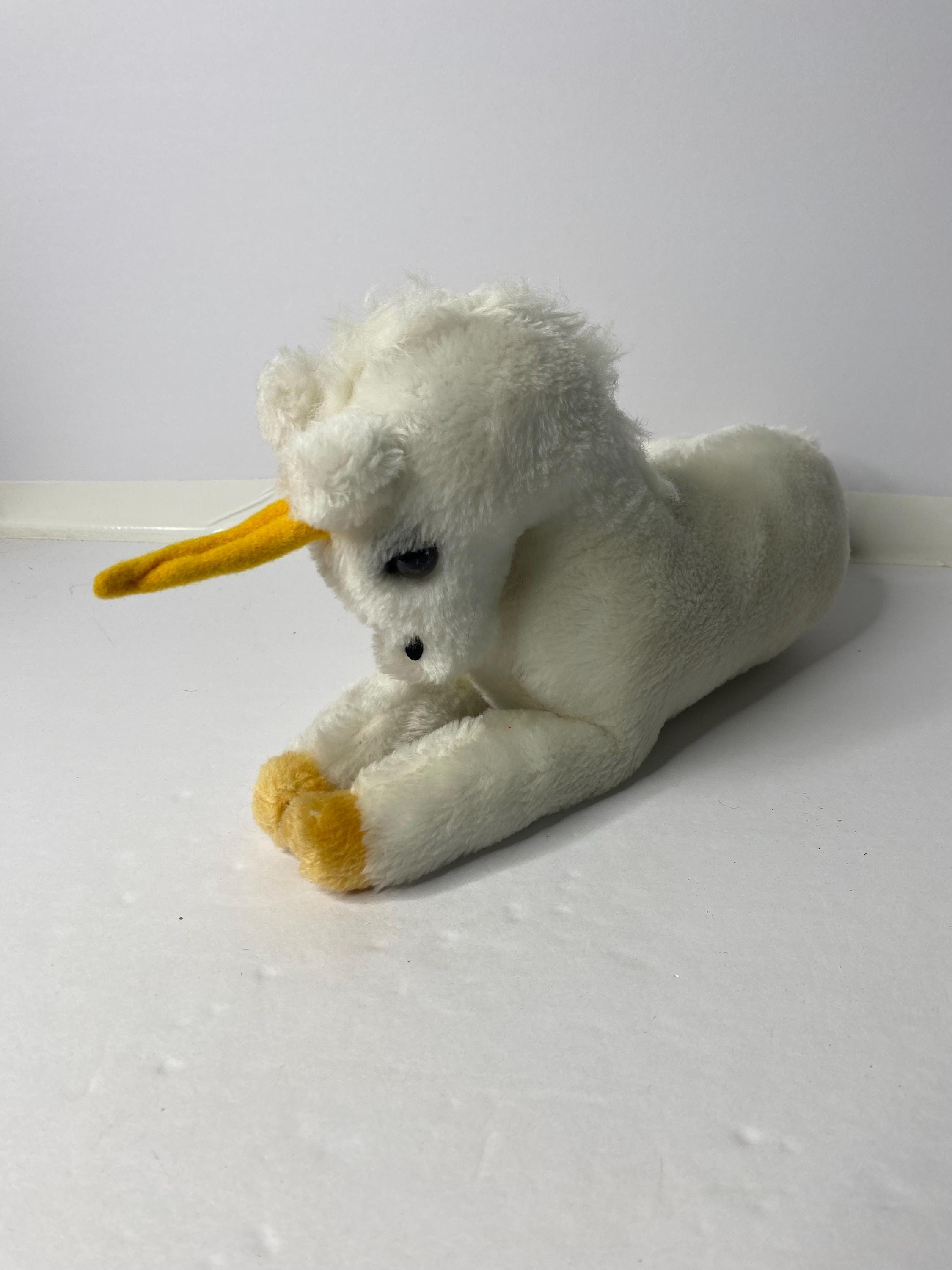 Dakin Plush Unicorn 11" Long 1979 Vintage Stuffed Animal Toy