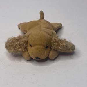 Ty Spunky the Cocker Spaniel Teenie Beanie Babies Plush Dog 4.5" Long 1993 Stuffed Animal Toy McDonalds Happy Meal Toy