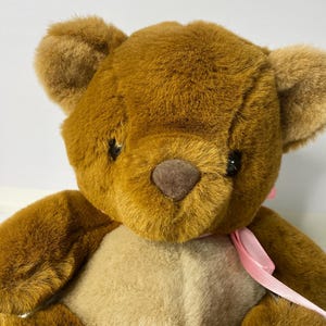 Sega Brown Teddy Bear Plush 10&quot; Tall 1993 Stuffed Animal Toy Vintage