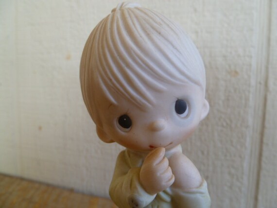 Precious Moments Figurine "Smile God Loves You" 5" Tall 1977