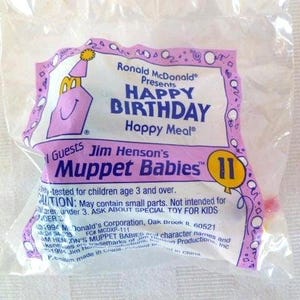 Muppet Babies Train Happy Meal Toy cake Topper 1994 NIP Vintage McDonalds