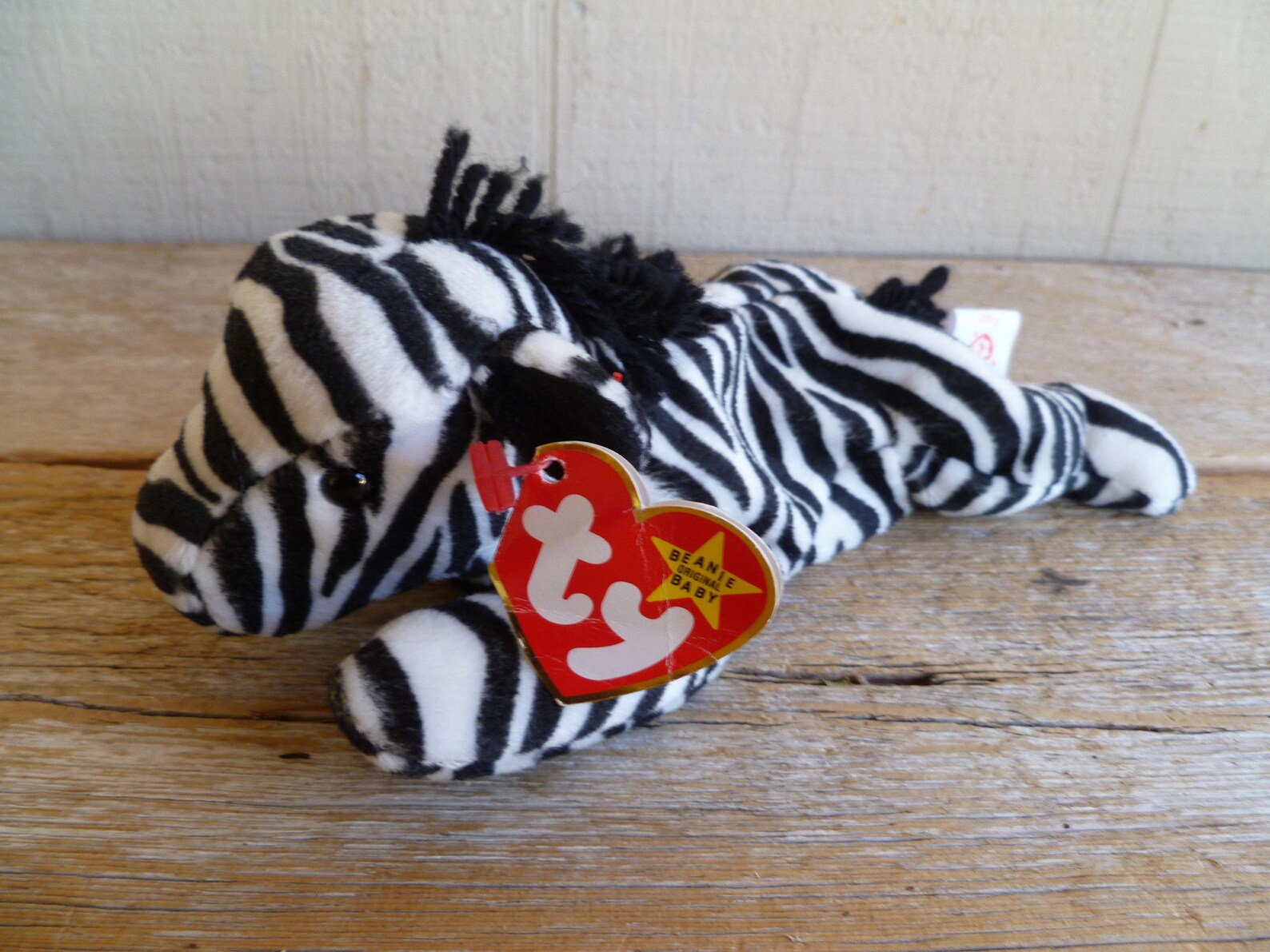 TY Beanie Babies Plush Zebra Ziggy With Tags 1995 Etsy