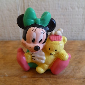 Disney Minnie Mouse Plastic Figurine Cake Topper 1.75&quot; Tall