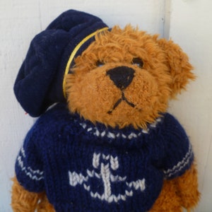 Pickford Bears Jointed Plush Bear &quot;Tango&quot; Sailor Brass Button 12&quot; Tall Stuffed Animal Toy