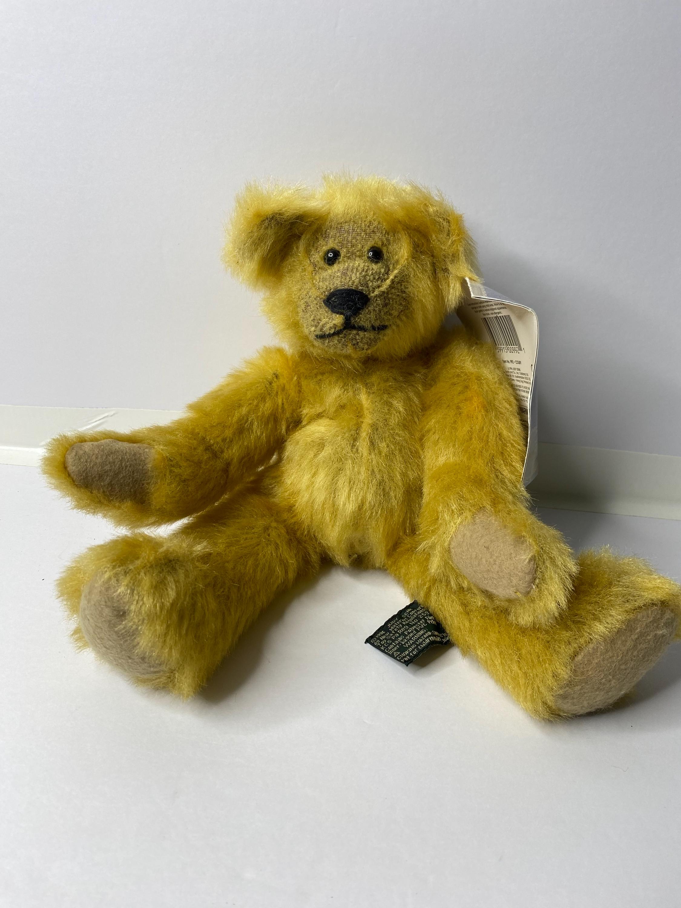 Russ Berrie Judy Senk Plush Weighted Teddy Bear Colby W/ Tags 13